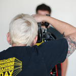 Amy Caterina taking a photograph